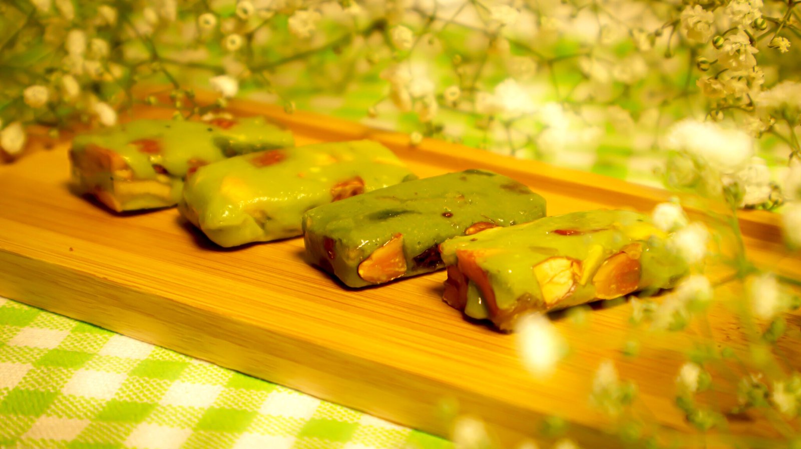 Kẹo Nougat Hạt Healthy Matcha Ít Ngọt 50g
